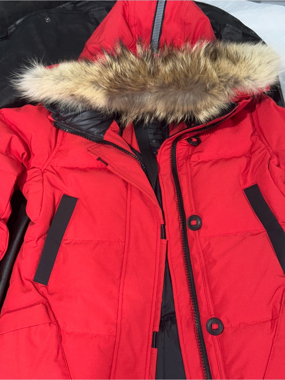 Canada Goose Women’s Aldridge Parka Black Label - Red Medium